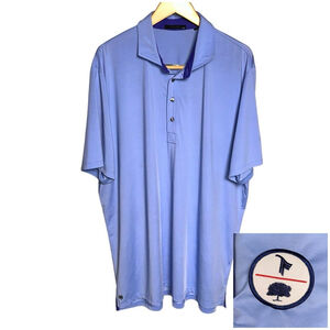 GREYSON Performance Men's Polo Shirt Blue Green XXL 2XL Golf Wolf LKNEW No Flaws